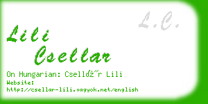 lili csellar business card